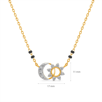 Celeste Frame 9KT Gold Lab Grown Diamond Mangalsutra