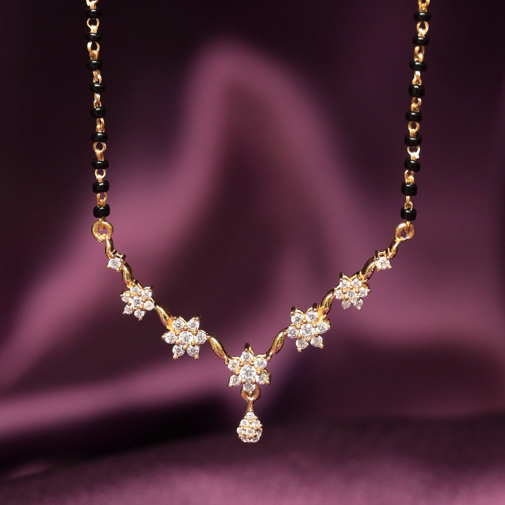 Small mangalsutra designs on sale diamond