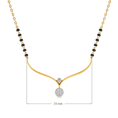 Classic Drop 9KT Gold Lab Grown Diamond Mangalsutra