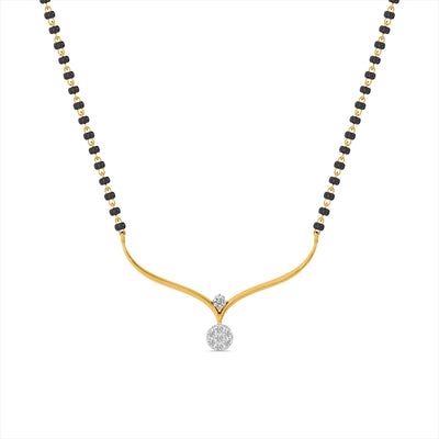 Classic Drop 9KT Gold Lab Grown Diamond Mangalsutra