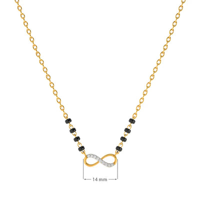 Endless Love Infinity 9KT Gold Lab Grown Diamond Mangalsutra