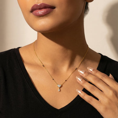Charmheart Drizzle 9KT Gold Lab Grown Diamond Mangalsutra