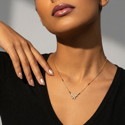 Wings of Grace 9KT Gold Lab Grown Diamond Mangalsutra
