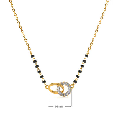 Sparkling Orbitlink 9KT Gold Lab Grown Diamond Mangalsutra