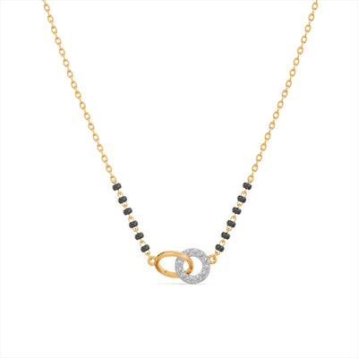 Sparkling Orbitlink 9KT Gold Lab Grown Diamond Mangalsutra