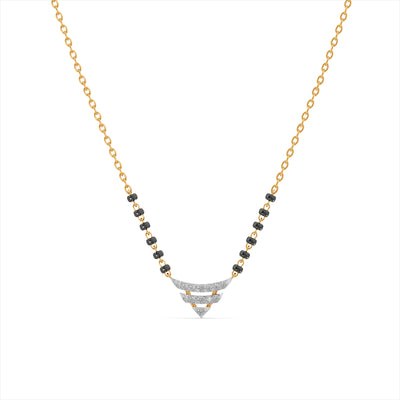 Softline Curve 9KT Gold Lab Grown Diamond Mangalsutra