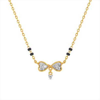 Sacred Heart 9KT Gold Lab Grown Diamond Mangalsutra
