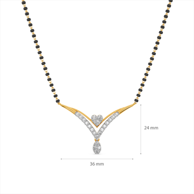 Timeless Vows 9KT Gold Lab Grown Diamond Mangalsutra