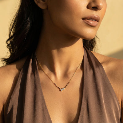 True Heart Link 9KT Gold Lab Grown Diamond Mangalsutra