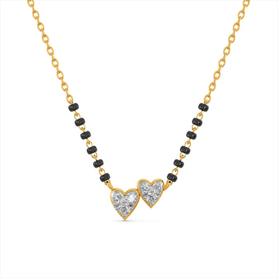 True Heart Link 9KT Gold Lab Grown Diamond Mangalsutra