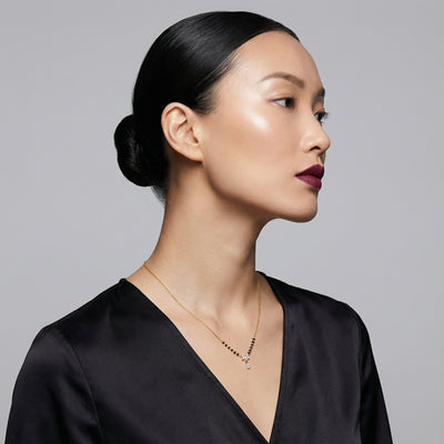 Bold Geometric 9KT Gold Lab Grown Diamond Mangalsutra