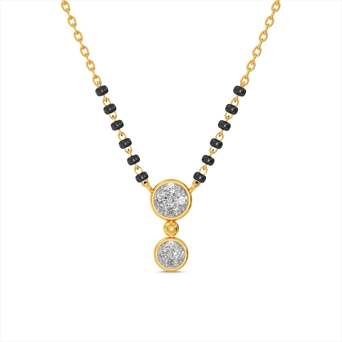 Disc Drop 9KT Gold Laboratory Grown Diamond Mangalsutra