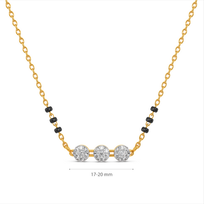 Axiom 9KT Gold Lab Grown Diamond Mangalsutra