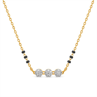 Axiom 9KT Gold Lab Grown Diamond Mangalsutra