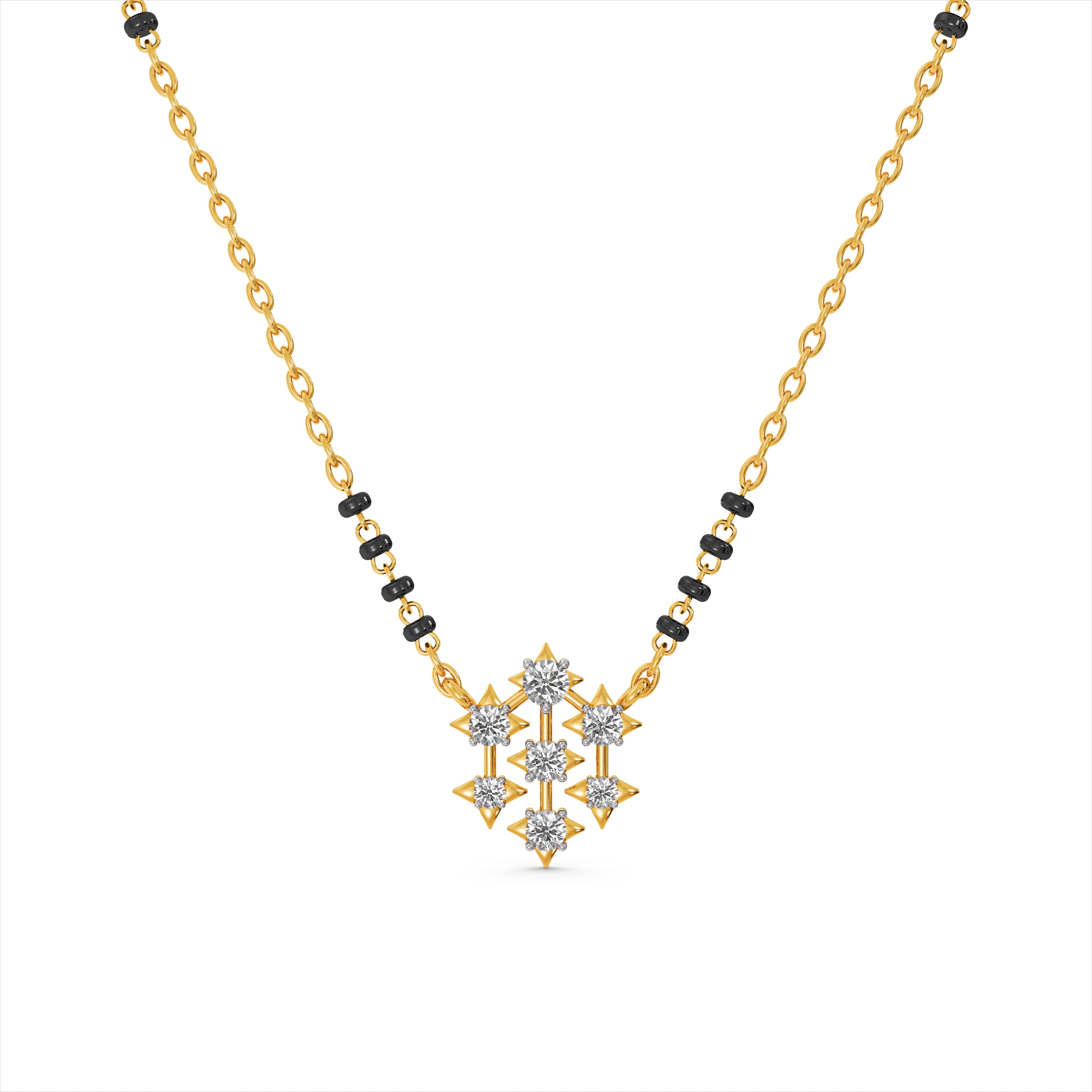 Starlace 9KT Gold Laboratory Grown Diamond Mangalsutra