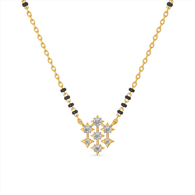 Starlace 9KT Gold Lab Grown Diamond Mangalsutra