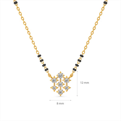 Starlace 9KT Gold Lab Grown Diamond Mangalsutra