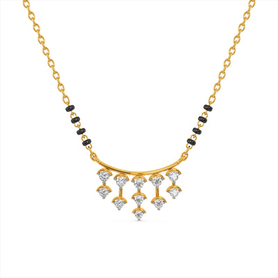 Luna Grid 9KT Gold Lab Grown Diamond Mangalsutra