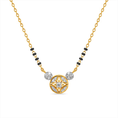 Astra Bloom 9KT Gold Lab Grown Diamond Mangalsutra