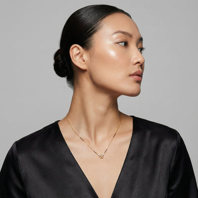 Astra Bloom 9KT Gold Lab Grown Diamond Mangalsutra