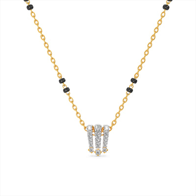 Spark Stack 9KT Gold Lab Grown Diamond Mangalsutra