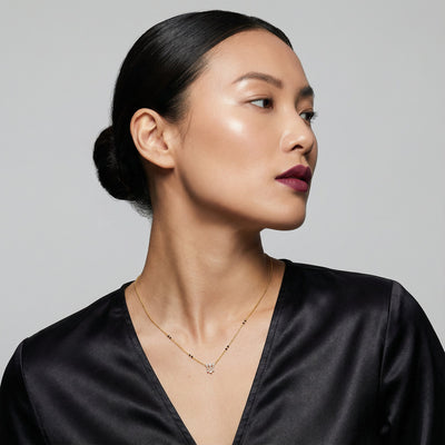 Spark Stack 9KT Gold Lab Grown Diamond Mangalsutra