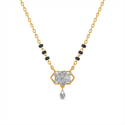Noor Hexa Drop 9KT Gold Lab Grown Diamond Mangalsutra
