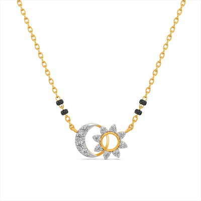 Celeste Frame 9KT Gold Lab Grown Diamond Mangalsutra