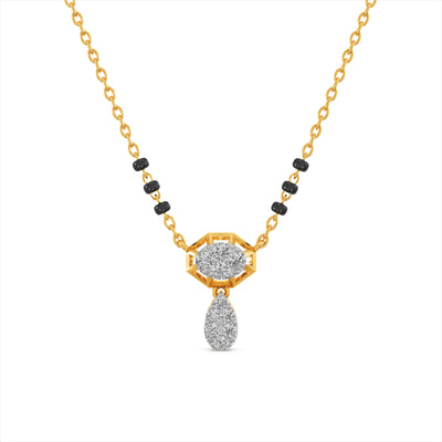 Eclipse Drop 9KT Gold Lab Grown Diamond Mangalsutra