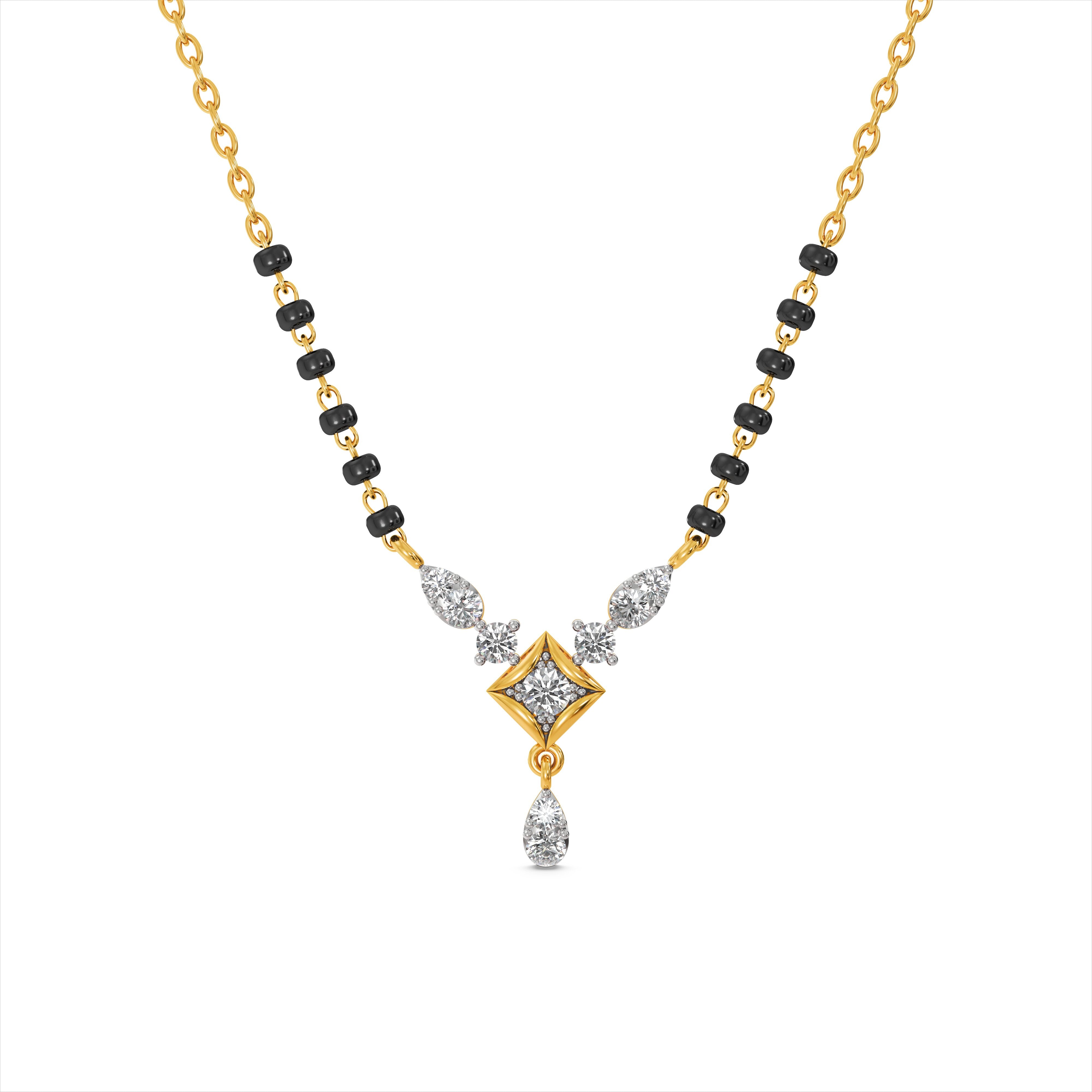 Nova Prism 9KT Gold Laboratory Grown Diamond Mangalsutra