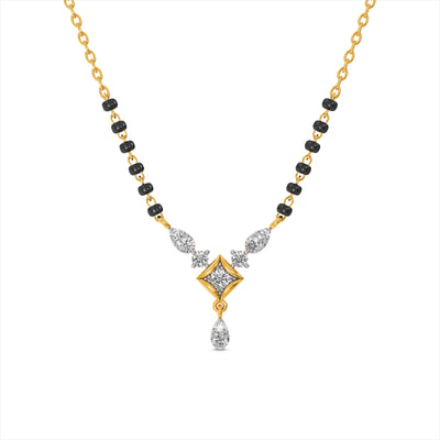 Nova Prism 9KT Gold Lab Grown Diamond Mangalsutra