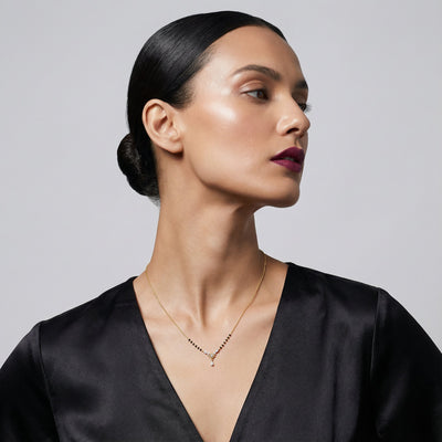 Nova Prism 9KT Gold Lab Grown Diamond Mangalsutra