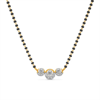 Nova Crest 9KT Gold Lab Grown Diamond Mangalsutra