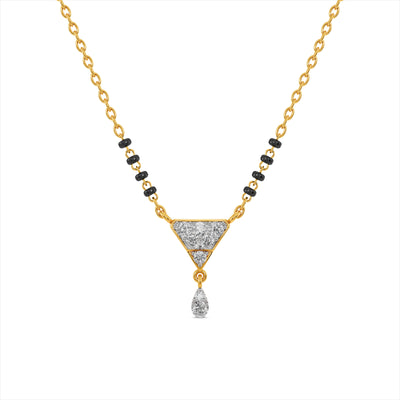 Elara Flow 9KT Gold Lab Grown Diamond Mangalsutra