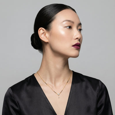 Elara Flow 9KT Gold Lab Grown Diamond Mangalsutra