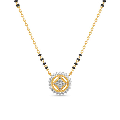 Azure Guard 9KT Gold Lab Grown Diamond Mangalsutra