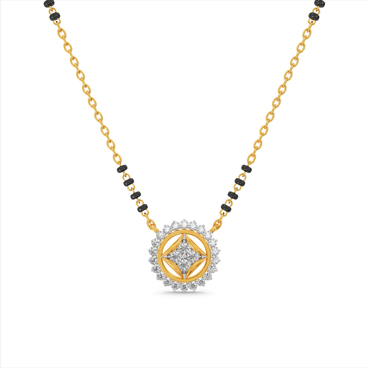 Azure Guard 9KT Gold Laboratory Grown Diamond Mangalsutra