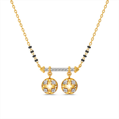 Sera Duet 9KT Gold Lab Grown Diamond Mangalsutra
