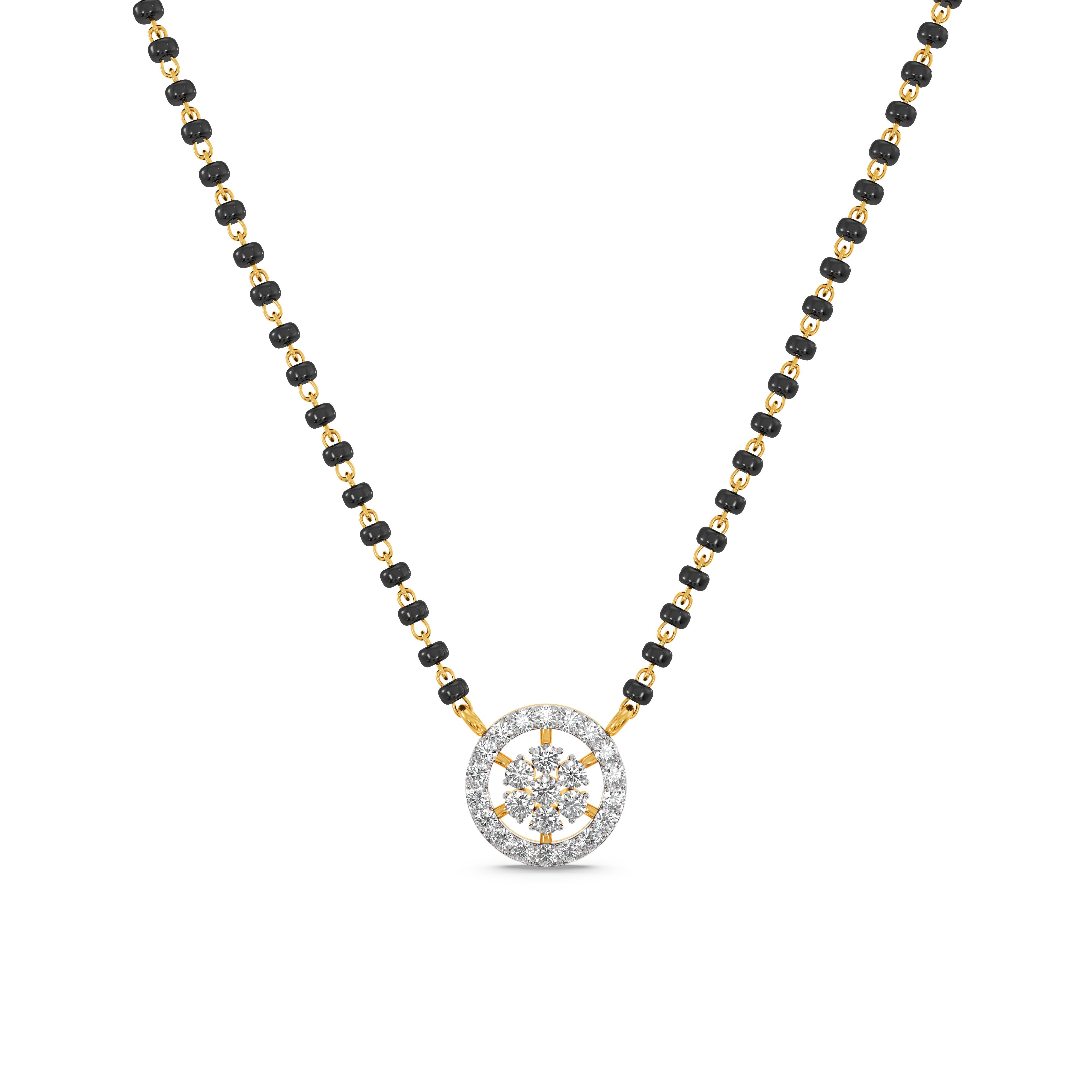 Graceful Mandala 9KT Gold Laboratory Grown Diamond Mangalsutra