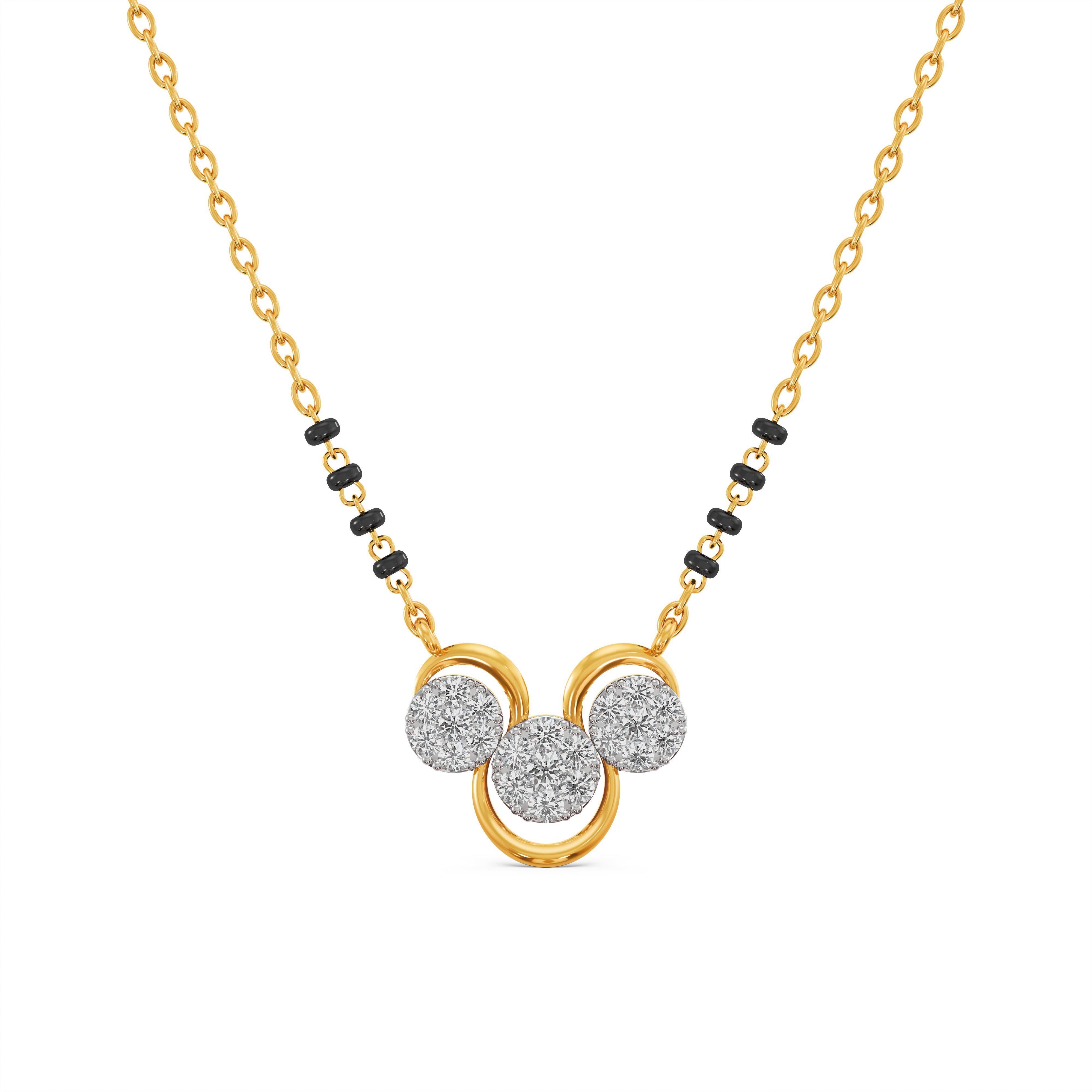Pure Glow 9KT Gold Laboratory Grown Diamond Mangalsutra