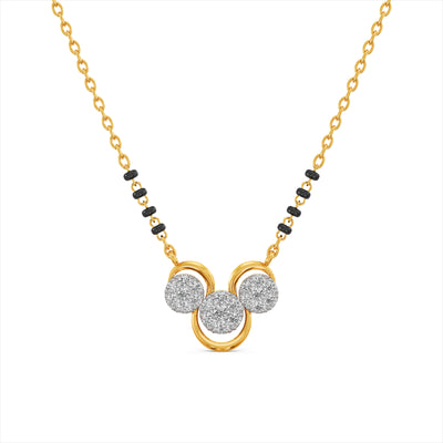 Pure Glow 9KT Gold Lab Grown Diamond Mangalsutra
