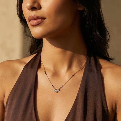 Pure Glow 9KT Gold Lab Grown Diamond Mangalsutra