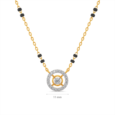 Classic Bunch 9KT Gold Lab Grown Diamond Mangalsutra