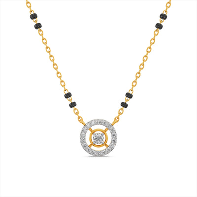 Classic Bunch 9KT Gold Lab Grown Diamond Mangalsutra