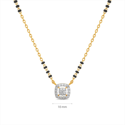 Squircle 9KT Gold Lab Grown Diamond Mangalsutra