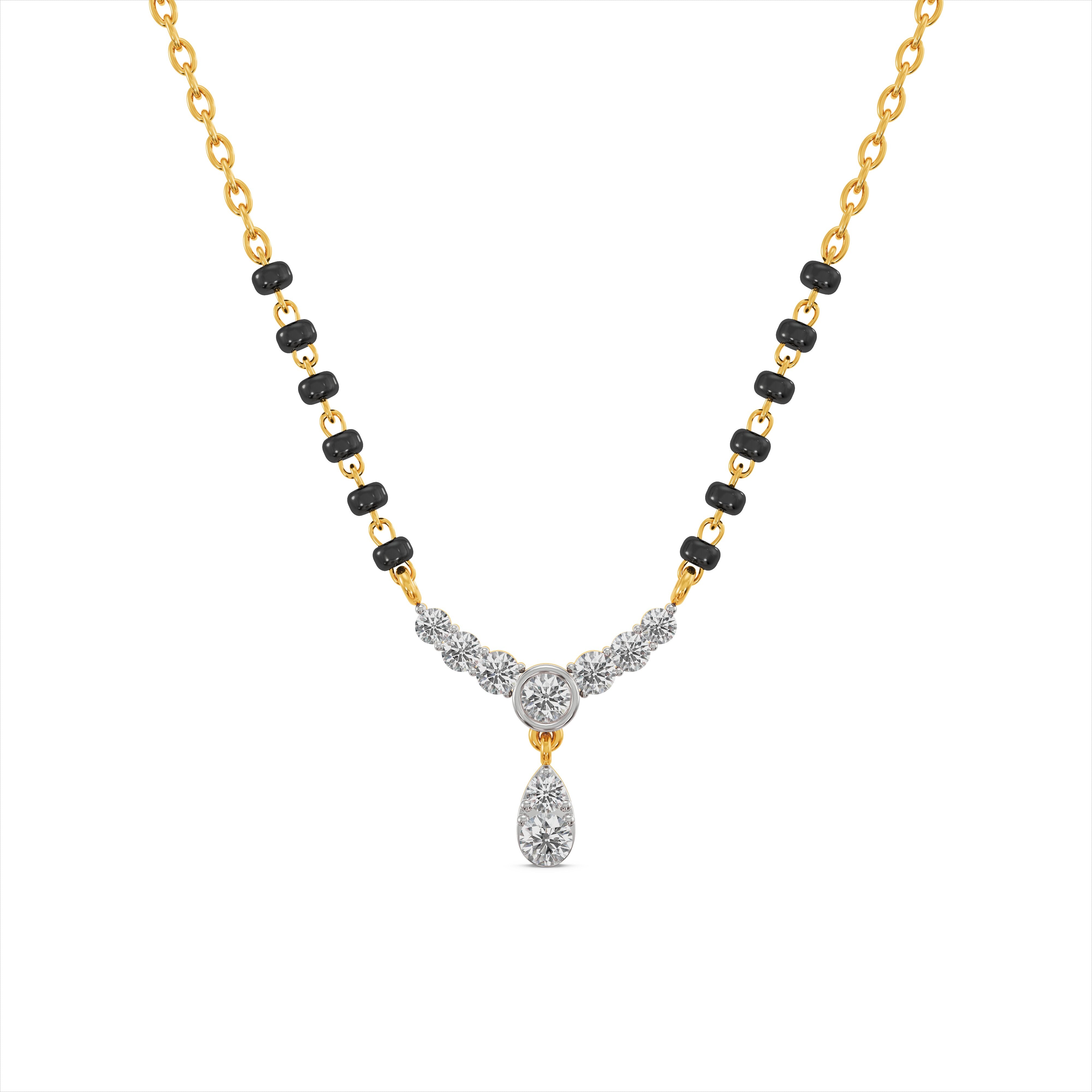 Serene 9KT Gold Laboratory Grown Diamond Mangalsutra