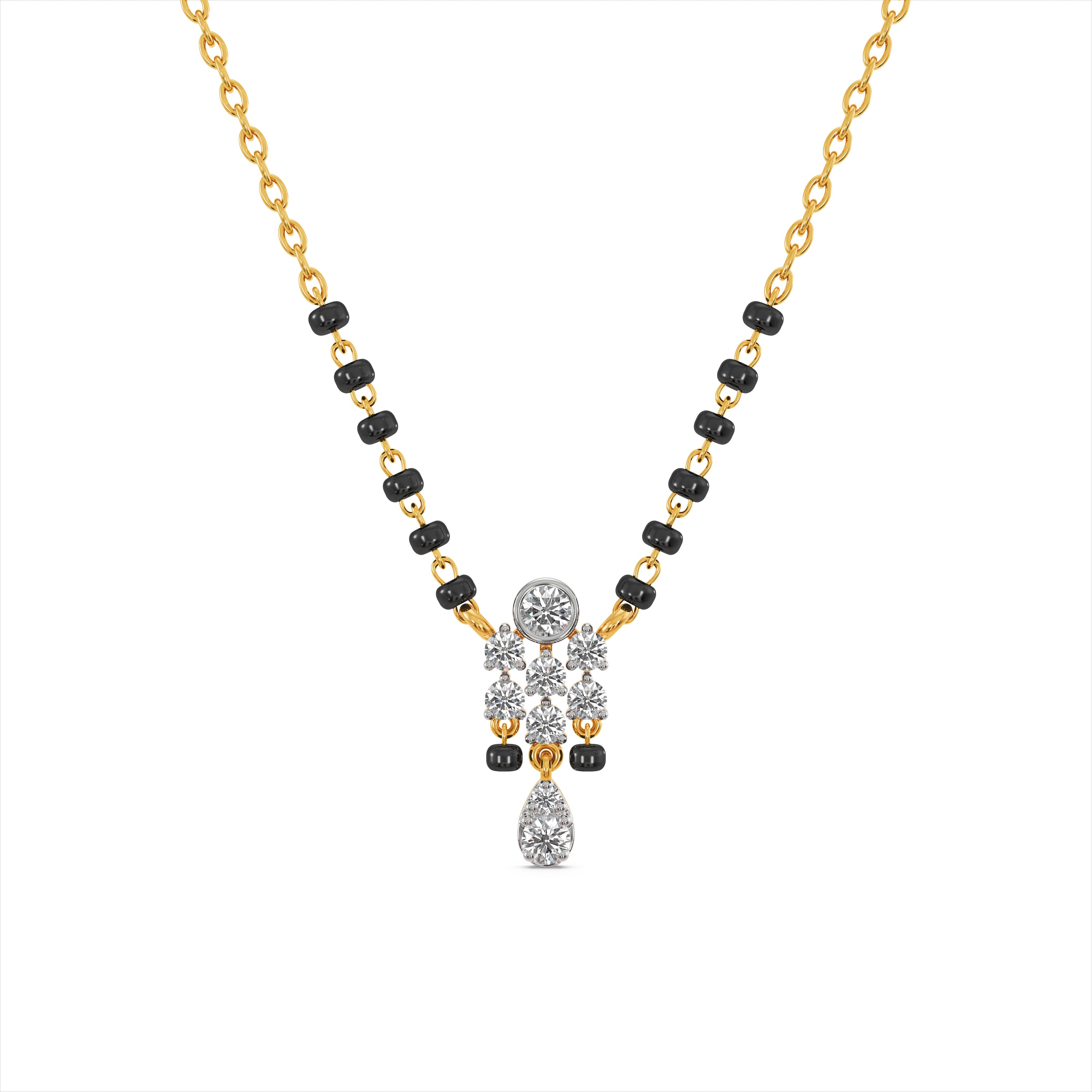 Eleanor 9KT Gold Laboratory Grown Diamond Mangalsutra