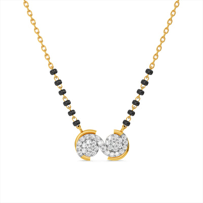 Swirl Break 9KT Gold Lab Grown Diamond Mangalsutra