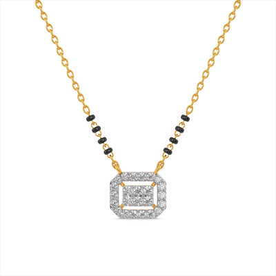 Hexa Duet 9KT Gold Lab Grown Diamond Mangalsutra