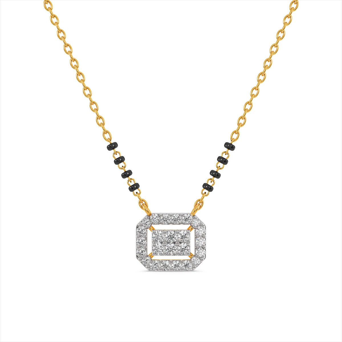 Hexa Duet 9KT Gold Laboratory Grown Diamond Mangalsutra